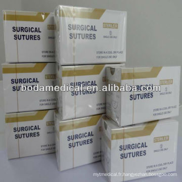 Suture chirurgicale Suture Catgut Chromique Suture Catgut ISO13485 &amp; 9001